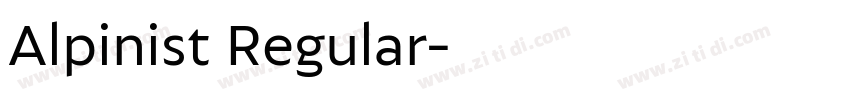 Alpinist Regular字体转换